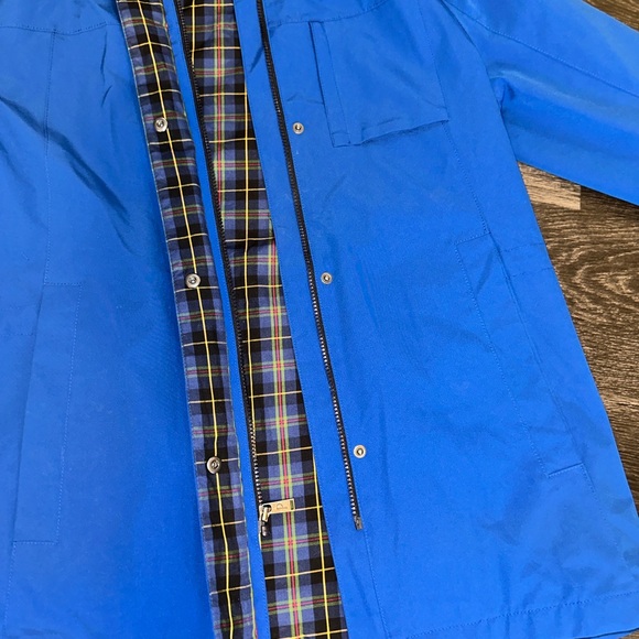 Pendleton Blue Raincoat with Plaid Lining (Adult Size-LG) - Picture 7 of 16